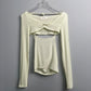 Autumn New Slightly See-through Thin Halter Spaghetti Straps Vest Long Sleeve Shawl Skinny Slimming Sets