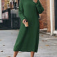 Winter Turtleneck Knitted Sweater Dress Fashion Solid Loose Pullover Long Dresses For Women Clothing