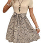 Women's Round Neck Short Sleeve Floral Mini Dress