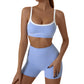 Spaghetti Strap Contrast Color Underwear Sling Yoga Clothes Tight Outdoor Sports Suit
