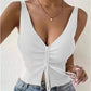 Summer Fashion Drawstring American All-matching Drawstring Vest Top