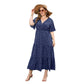Plus-size Women's Plus-size Polka Dot Casual Holiday Dress