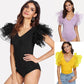 Slim-fit Fashionable V-neck Long-sleeved Pull-up Jumpsuit For Women