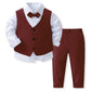 Ensemble gilet à col gentleman pour banquet de bébé