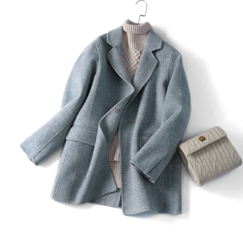 Hand-sewn Double-sided Wool Velvet Coat Ladies Suit
