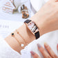Classic Fashion Square Head Watch Pu Strap Quartz Watch