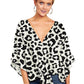 Spring And Summer New V-neck Short-sleeved Printed Loose Top Women's