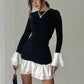 Women's Fashion Round Neck Long Sleeve Dress