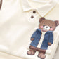 Korean Fleece-lined Two-piece Suit Baby Children Warm Suit
