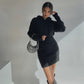Ladies Fashion Personality Sweater Knit Dress