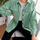 Corduroy Shirt Lapel Long Sleeve Loose