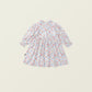Robe fleurie en coton pour fille, style pastoral, manches bouffantes