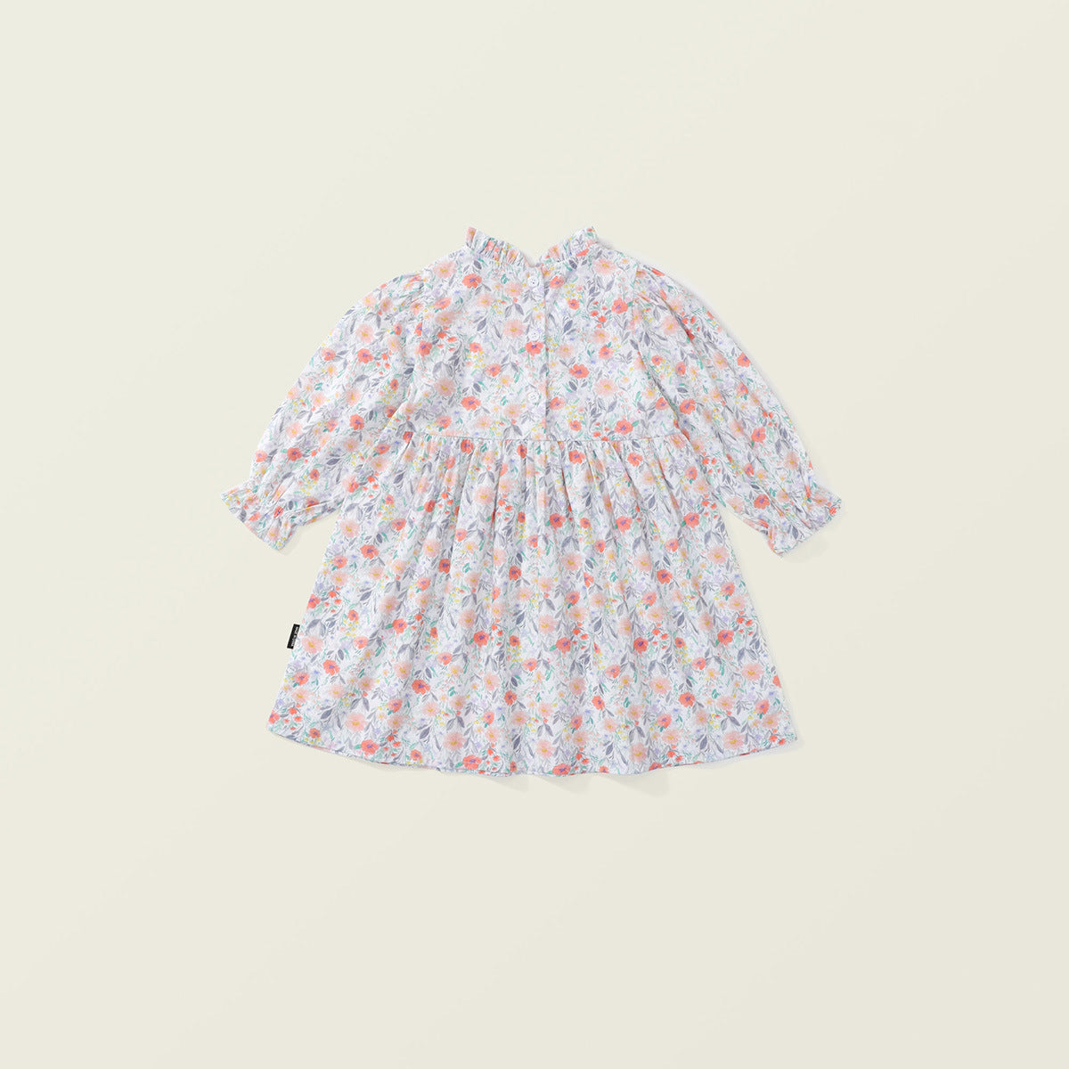Robe fleurie en coton pour fille, style pastoral, manches bouffantes