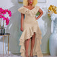 Solid Color Loose Style Evening Dress Slim Fit Long Dress