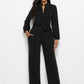Women's Fashionable Solid Color Wide Leg Jumpsuit