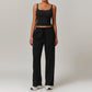 High Waist Wide Leg Slimming Long Sleeve Running Workout Comfort Suit