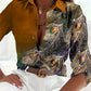 Jewel Feather 3D Digital Printing Long Sleeve Shirt