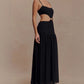 Sleeveless Hooded Midriff Baring Figure-hugging Dress