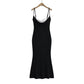 Lace-Panel Halter Mermaid Dress