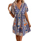 V-neck High Waist Batwing Sleeve Holiday Dress