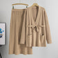 Knitted Skirt Two-piece Pleated Long Skirt Fashion Suit