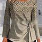 Women's Clothing Round Neck Tied Top