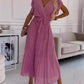 Fashion Personality Lady Solid Color Dress