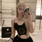 French Sweet Sexy Lace Up Short Sling