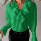 Women's V-neck Solid Color Shirt