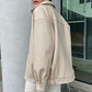 Women's Leather Solid Color Windbreaker Zipper Loose Coat