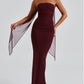 Scarf Bandeau Slim-fit Temperament Sheath Women's Clothing Dress