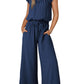 Square Collar Sleeveless Camisole Wide Leg Trousers