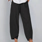 Solid Color Plus Size Women's Simple Loose Casual Cropped Pants