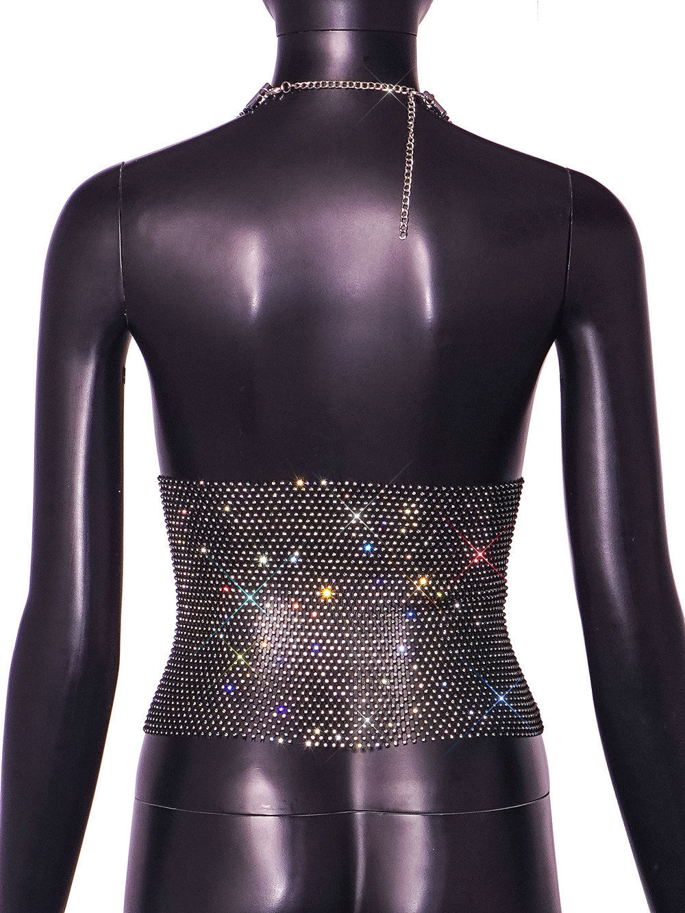 Women's Fashion Casual Fishnet Light Diamond Top