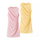 Women's Fashion Simple Pleated Decoration Dress