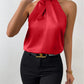 Women's Satin Halter Sleeveless Vest
