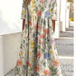 Women's Summer New V-neck Simple Printing Casual Dress In Stock Dress