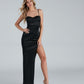 New Pleated Slit Slim-fit Bodycon Dress