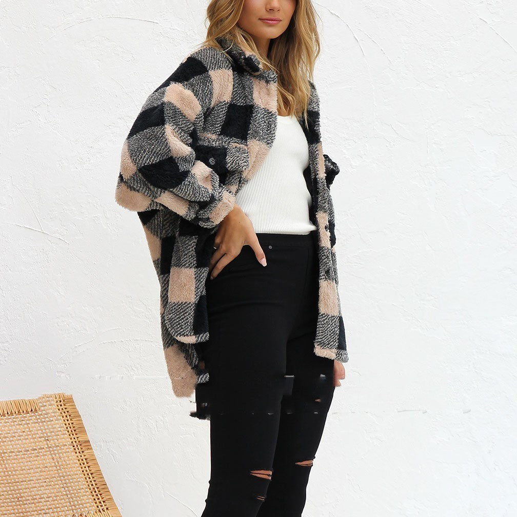 Women's FallWinter Jacket Arctic Plush Plaid