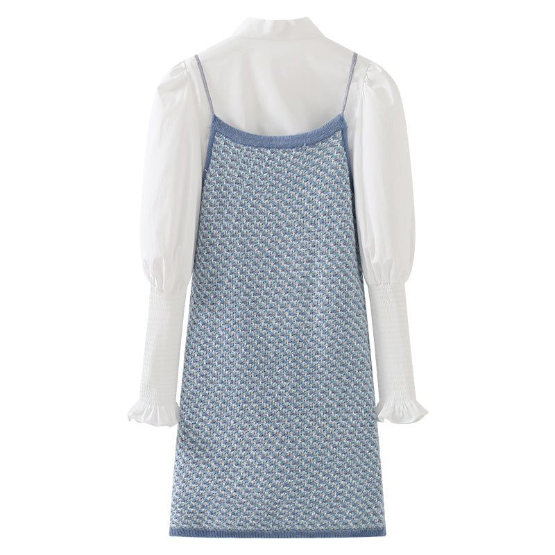 Robe chemise et jupe à bretelles pour femme