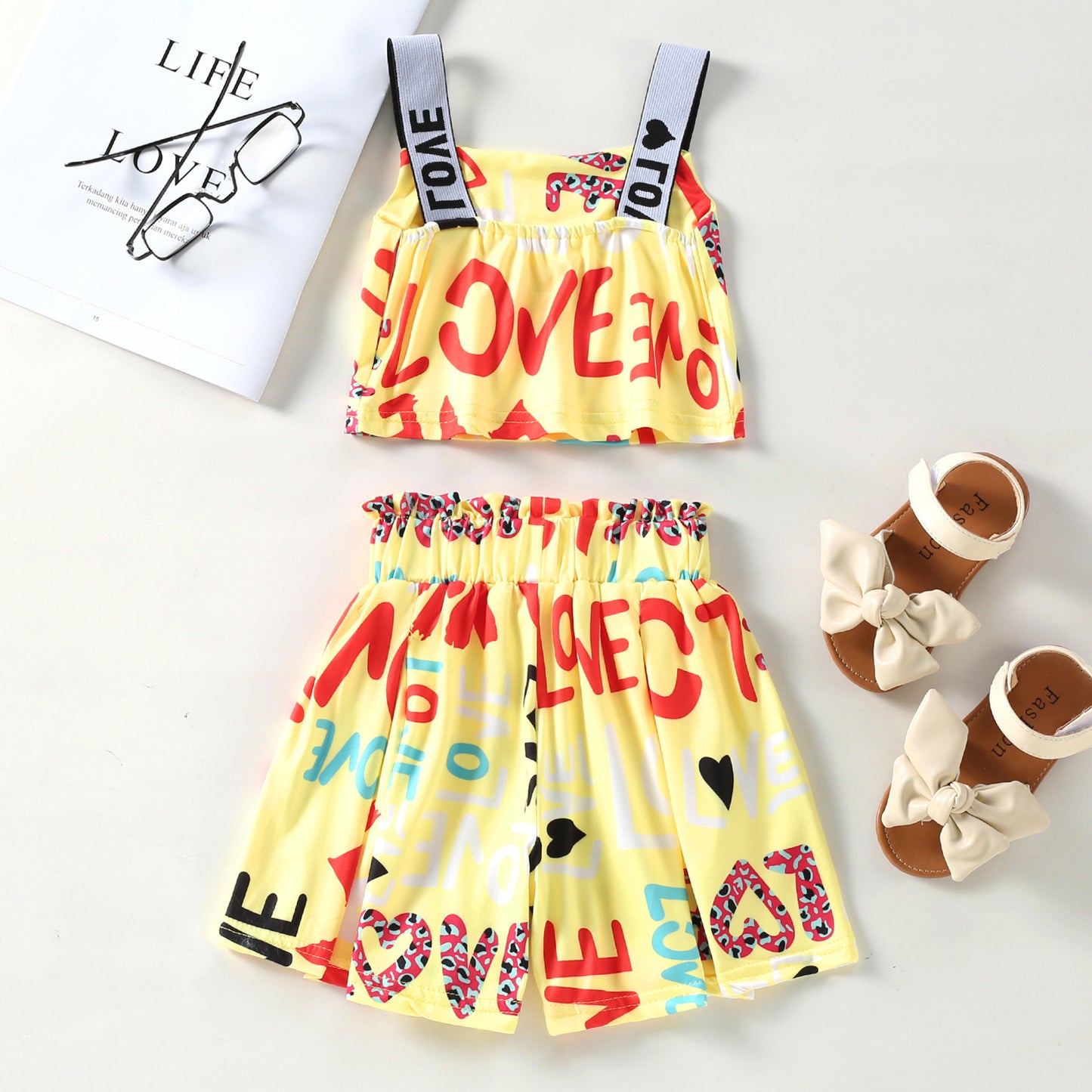 Hatless Cartoon Skirt Set Leggings Spring