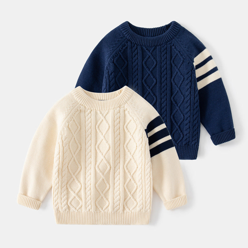 Pull de couleur unie pour enfants