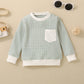 Pull rayé à manches longues et poches pour fille