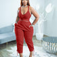 Women's Fashion Camisole Solid Color Pants Casual Set