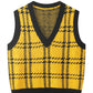 Women's Checkerboard V-Neck Pullover Tank Top