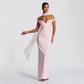 Girl Tube Top Off-shoulder Waist Elastic Hip Dress