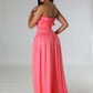 Summer Autumn Solid-Color Womens Casual Tube Top And High-Waist Drawstring Wide-Leg Pants