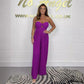 Tube Top Solid Color Pleated Jumpsuit Sleeveless Leotard