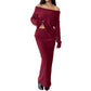 Off-shoulder Top Knitted Two-piece Women