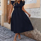 Elegant Waist-cinching French-style Dress For Women